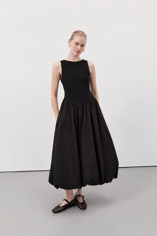 JAMES BLACK BUBBLE MIDI DRESS