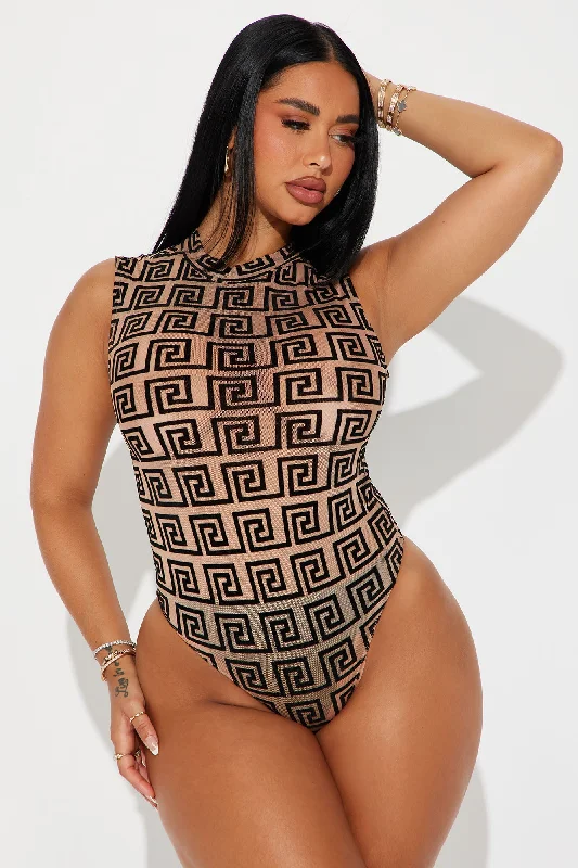 Monique Mesh Bodysuit - Mocha/combo