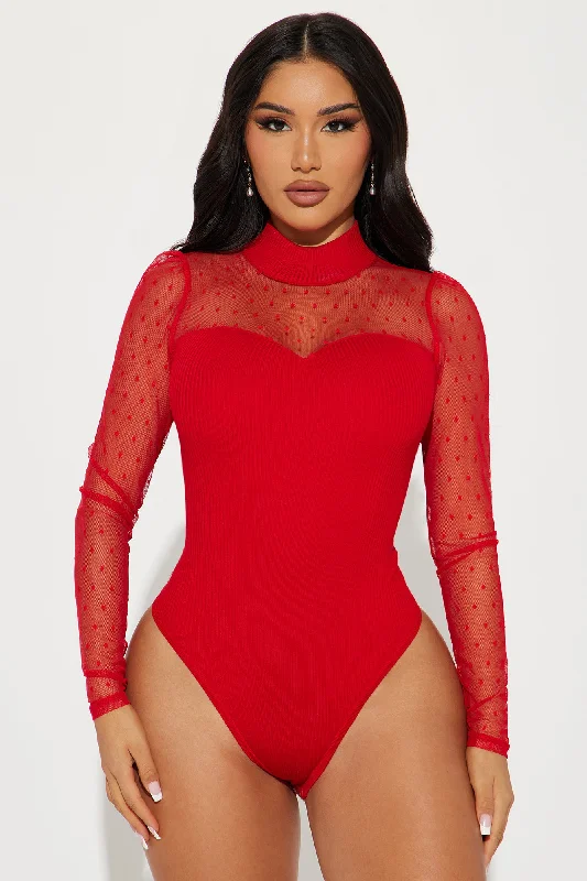 Ravenna Mesh Bodysuit - Red