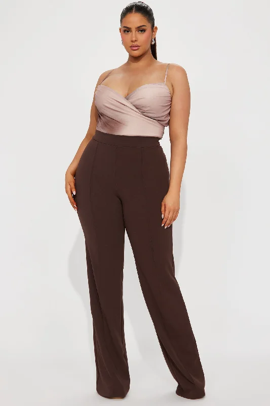 Rianna Ruched Bodysuit - Taupe/combo