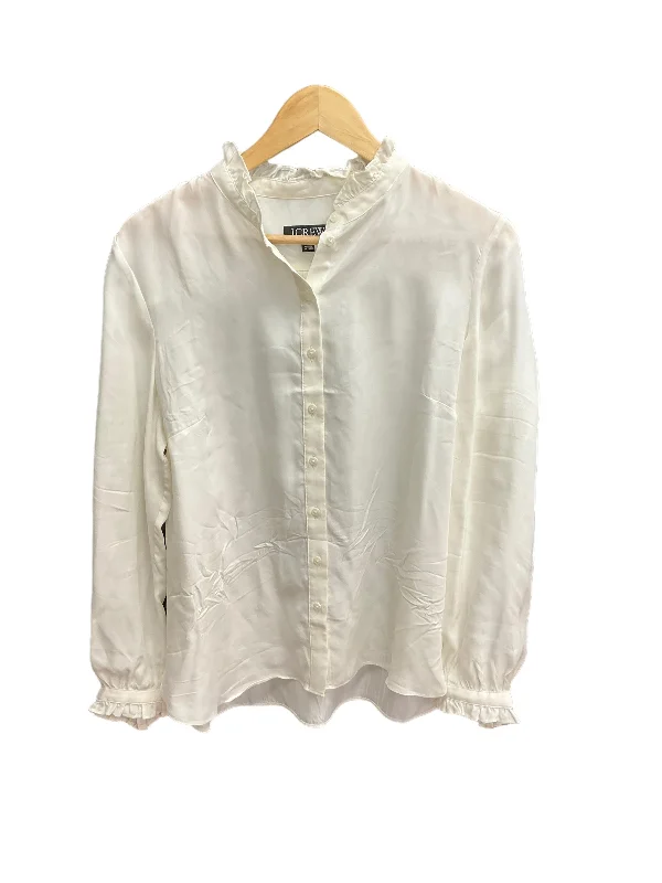 Cream Blouse Long Sleeve J. Crew, Size Xl