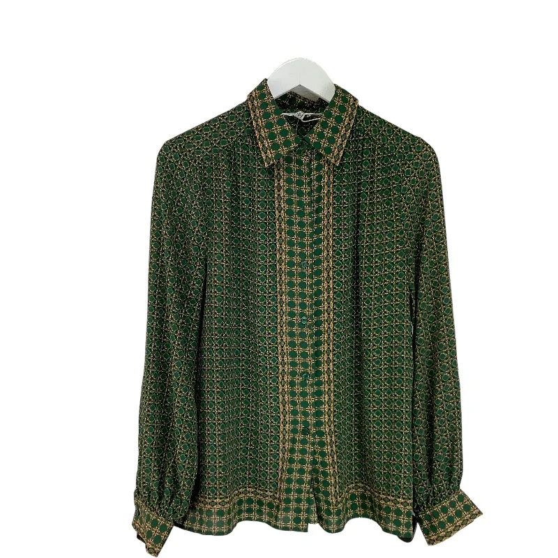 Green Blouse Long Sleeve Max Studio, Size L