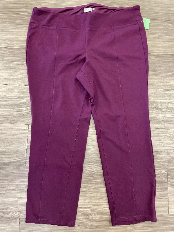 Purple Pants Dress Avenue, Size 22