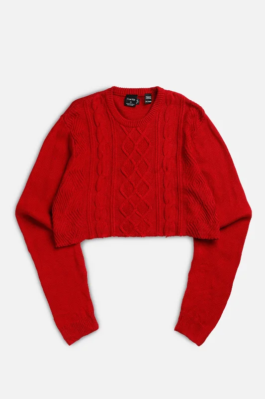 Rework Crop Knit Sweater - XXL