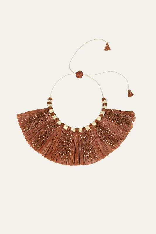 Cine Afrique Necklace in Brown