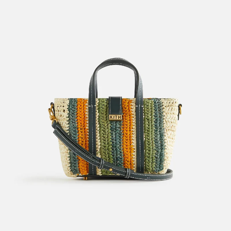 Kith Women Mini Striped Raffia Tote - Sunrise