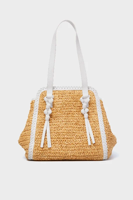 Sand White Irina Large Satchel