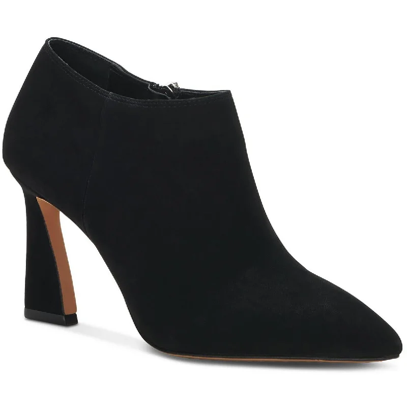 Temindal Womens Suede Pointed Toe Booties