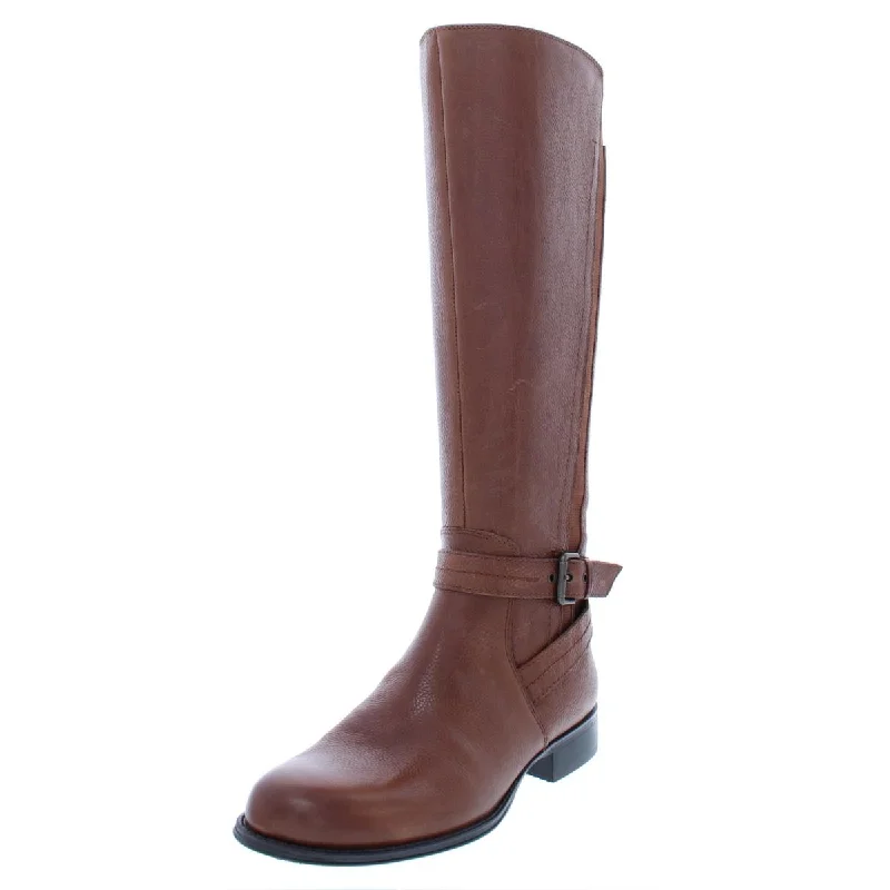 Jelina Womens Leather Knee-High Riding Boots