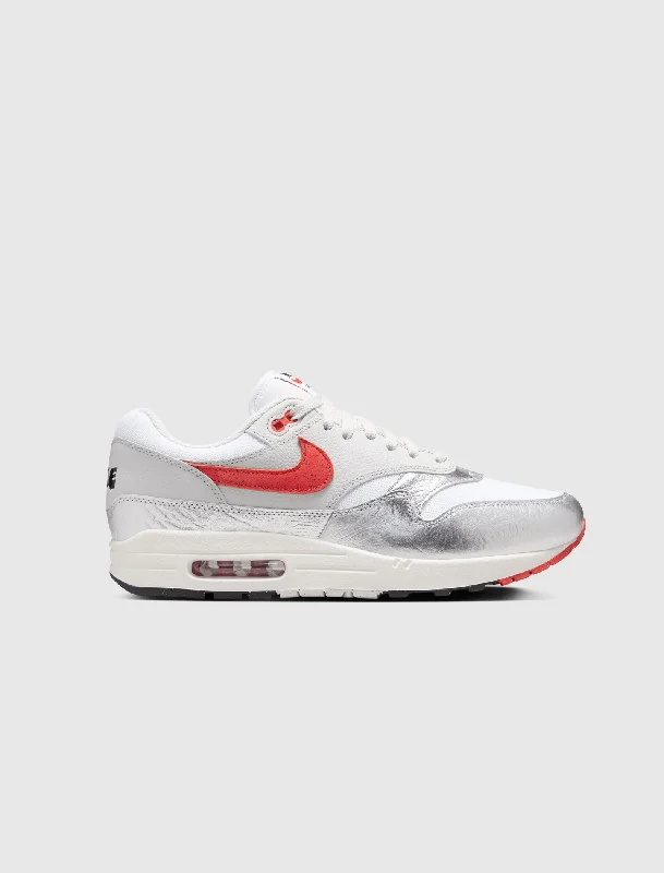 AIR MAX 1 PRM ""WHITE/CHILE RED-METALLIC SILVER""