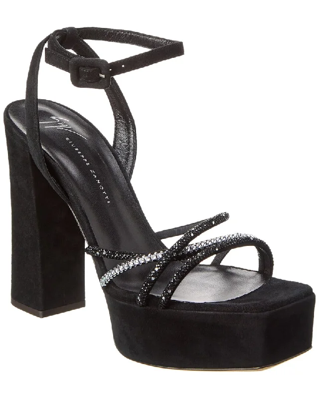 Giuseppe Zanotti Blasvegas 80 Suede Platform Sandal