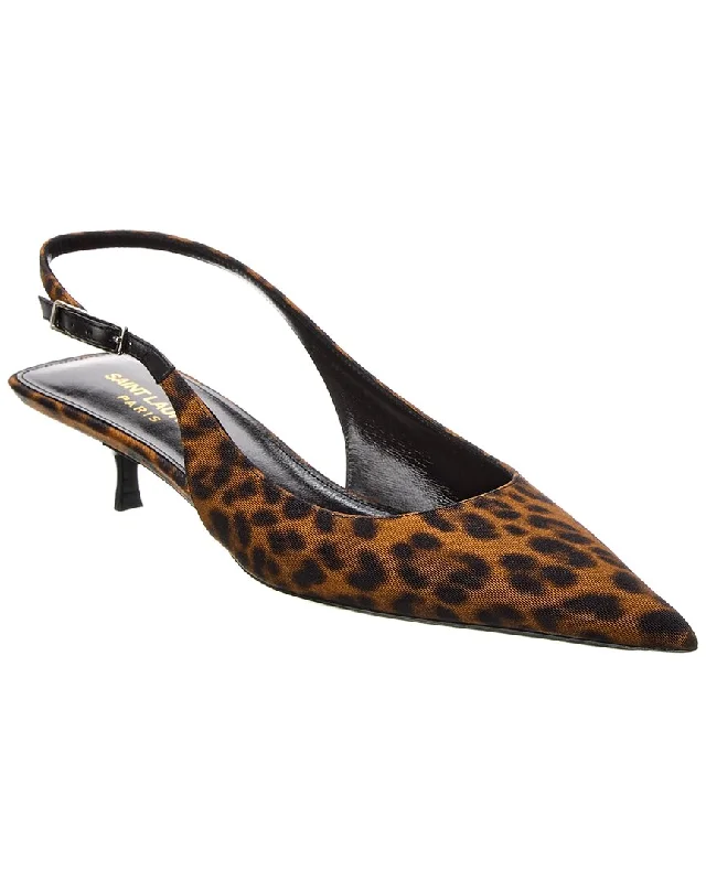 Saint Laurent Quarida 30 Grosgrain Slingback Pump