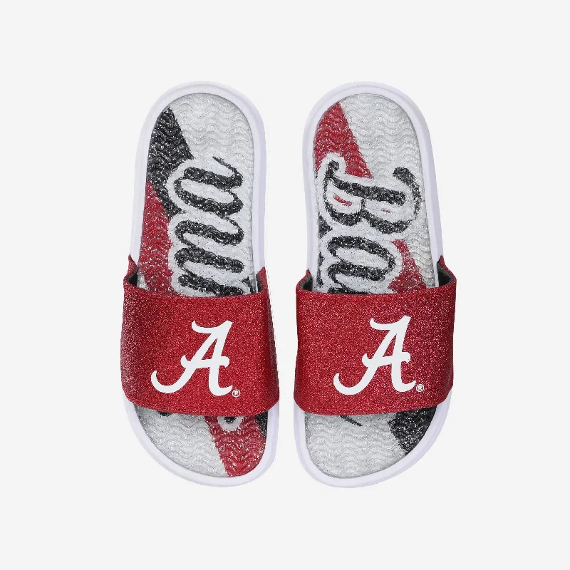 Alabama Crimson Tide Womens Glitter Gel Slide