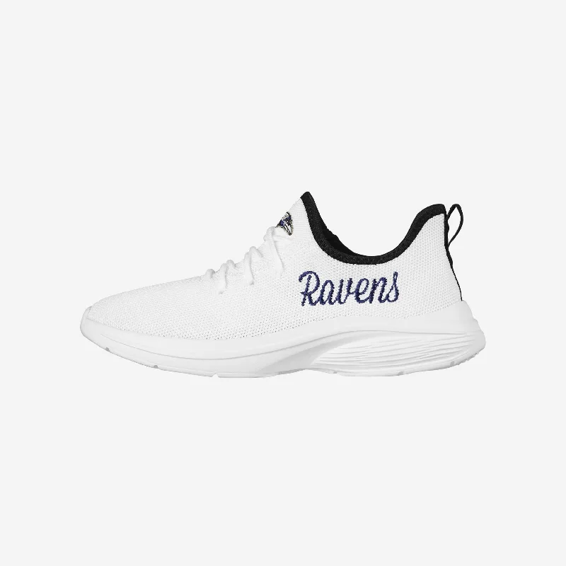 Baltimore Ravens Womens Midsole White Sneakers