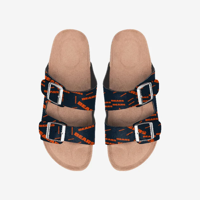 Chicago Bears Womens Mini Print Double Buckle Sandal