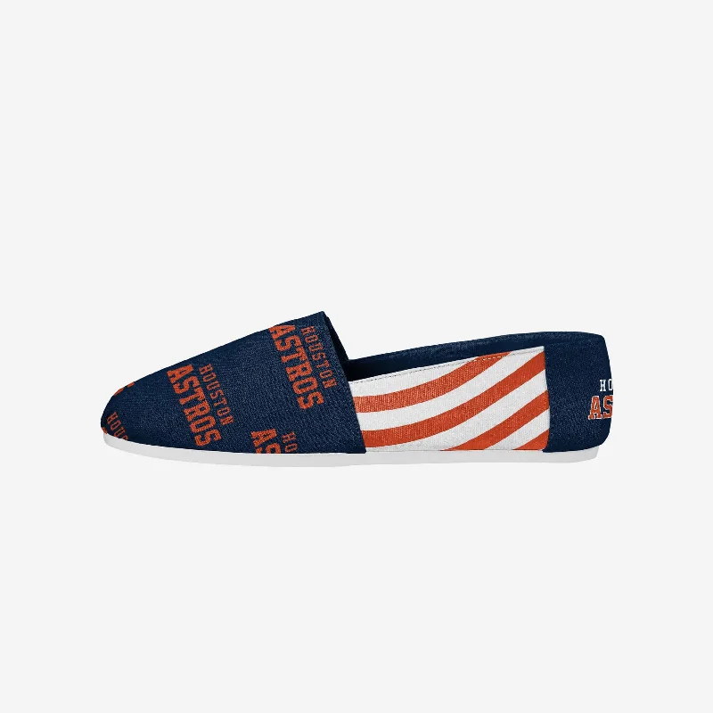 Houston Astros Womens Stripe Canvas Shoe