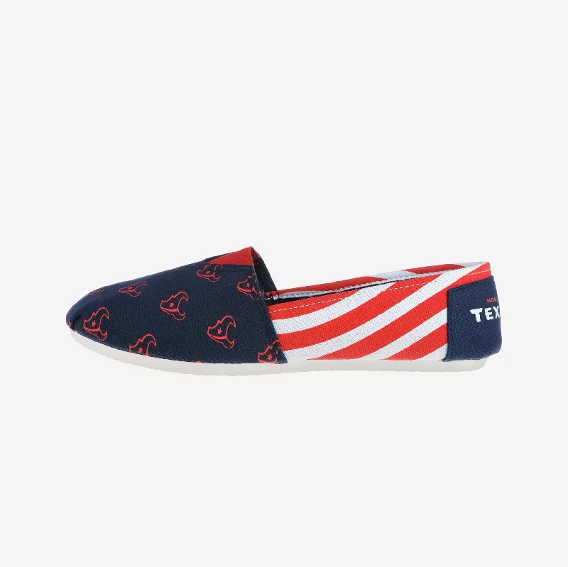 Houston Texans Womens Stripe Canvas Shoe