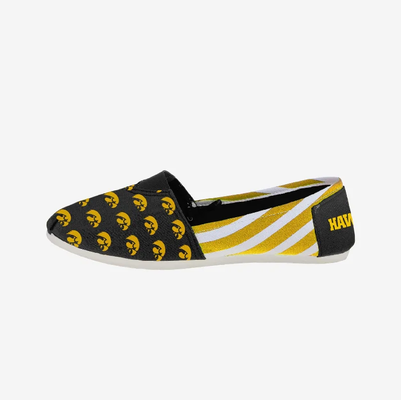 Iowa Hawkeyes Womens Stripe Canvas Shoe