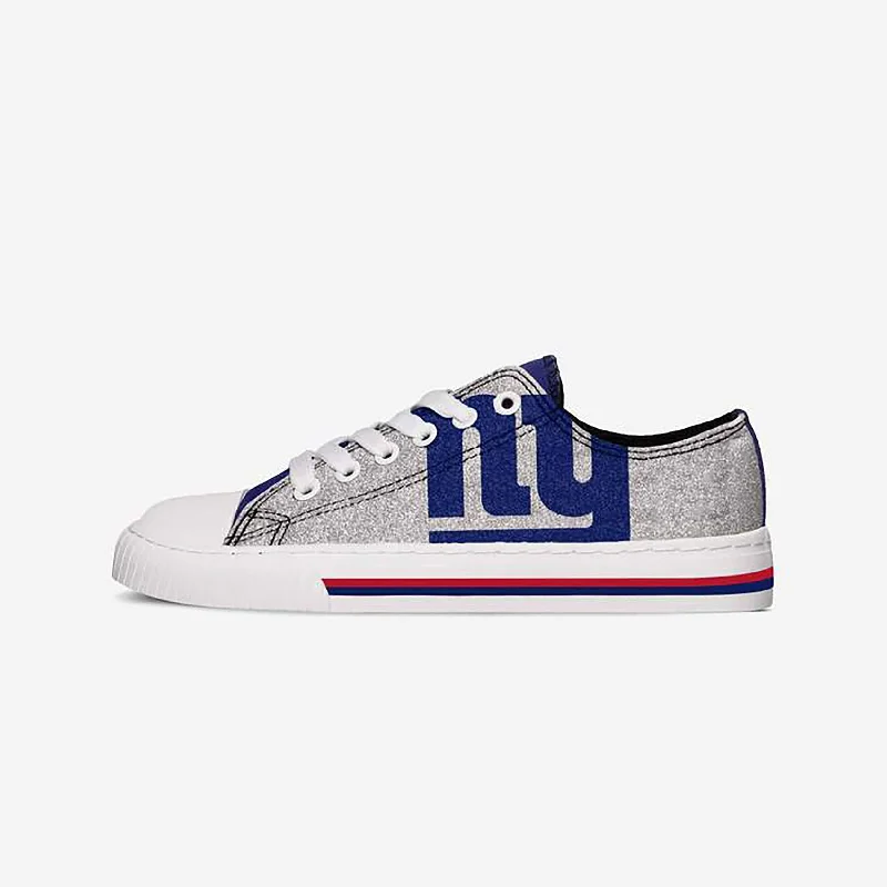 New York Giants Womens Glitter Low Top Canvas Shoe