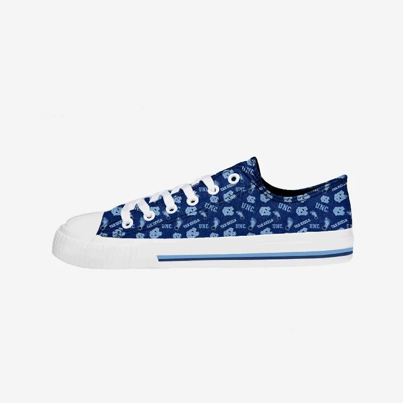 North Carolina Tar Heels Womens Low Top Repeat Print Canvas Shoe