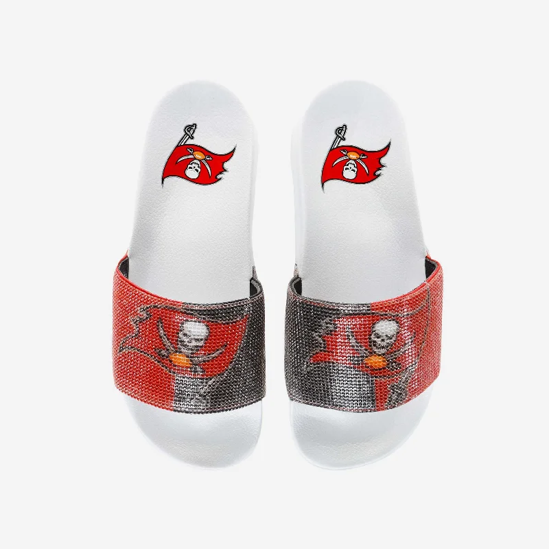 Tampa Bay Buccaneers Womens Big Logo Shimmer Slide