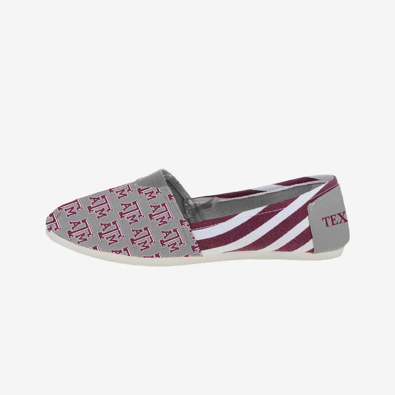 Texas A&M Aggies Womens Stripe Canvas Shoe