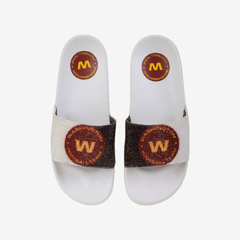 Washington Commanders Womens Original Big Logo Shimmer Slide